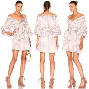 Alexis Striped Off-Shoulder Dress